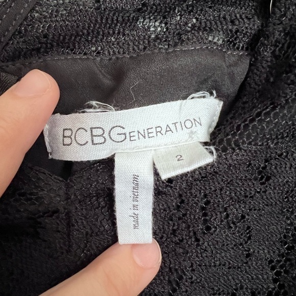 BCBGENERATION Black Lace Romper size 2 - Picture 3 of 8